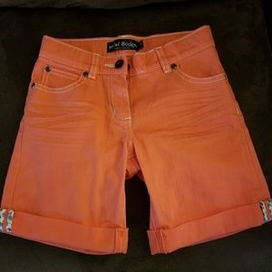 Like new mini boden 9y girls peach shorts